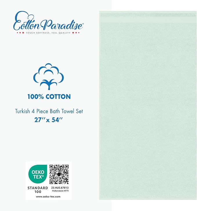 Cotton Paradise 4 Piece Turkish Bath Towels - Image 5
