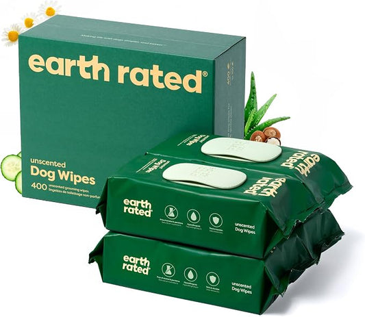 Earth Rated Pet Wipes for Dogs and Cats, Hypoallergenic, Cleaning and Hydrating by EarthRated