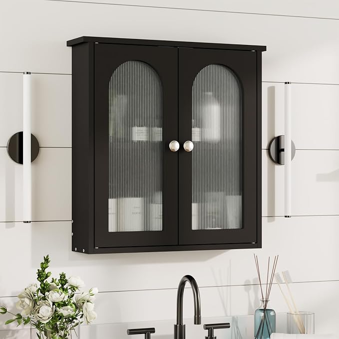 Black Bathroom Wall Cabinet, Bathroom Cabinet Wall Mounted by Mepplzian