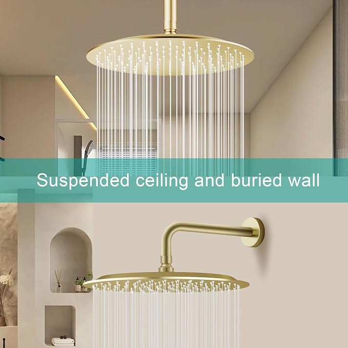 All Metal Rain Shower Head - Image 3
