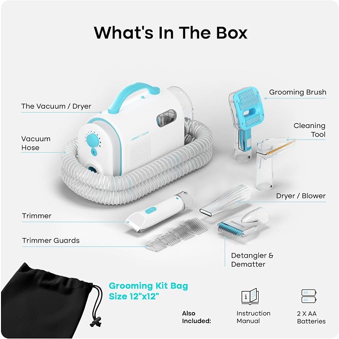 Uproot Clean Pet Groomer Vacuum Kit 7 in 1 - Image 7