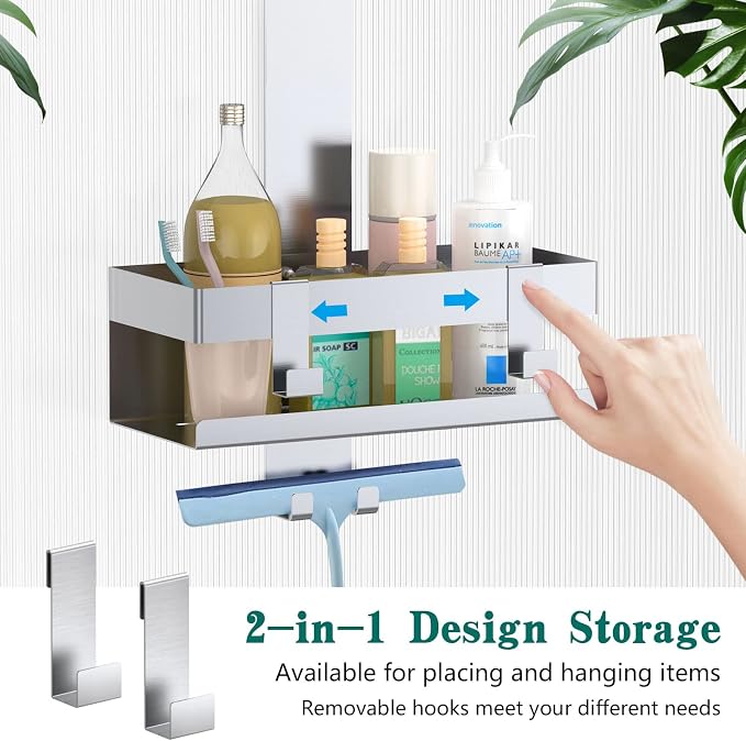 Emibele Over The Door Shower Caddy, 304 Stainless Steel Hanging Shower Caddy - Image 3