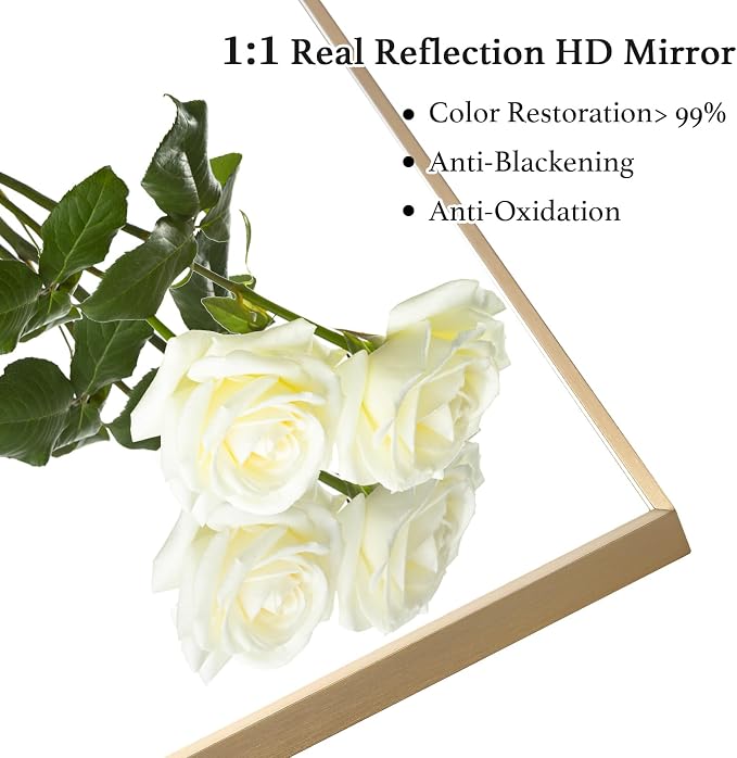20x40 Inch Gold Bathroom Mirror - Image 4