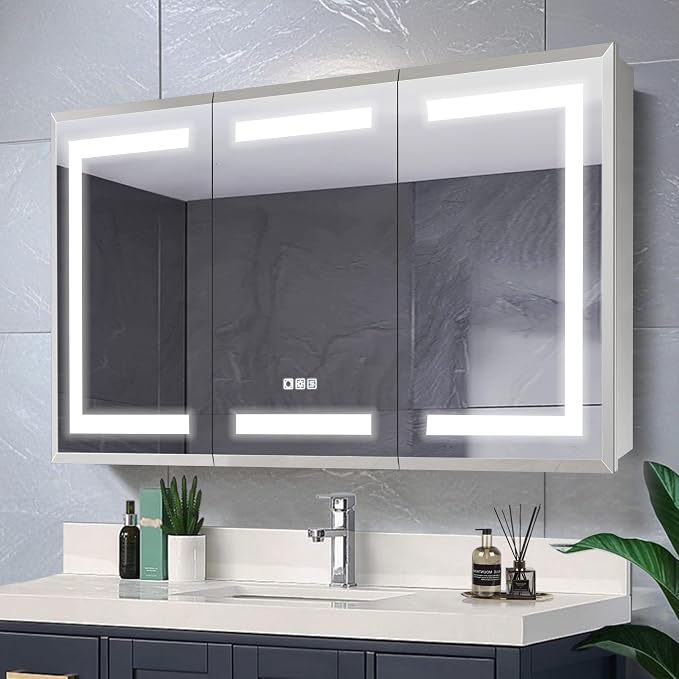 GroGro LED Lighted Bathroom Medicine Cabinet by GroGro