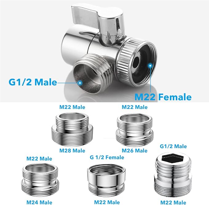 Sink Faucet Sprayer Attachment Set, Kitchen Bathroom Pet Bathing Shower Head - Image 5