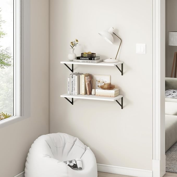 Fun Memories 27.5" W x12 D Floating Shelves, 12 Inch Deep Floating Shelf Set of - Image 2