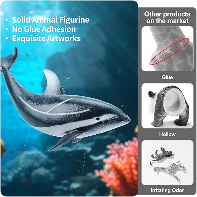 6PCS 5" Realistic Dolphin Figurines Toy - Image 4