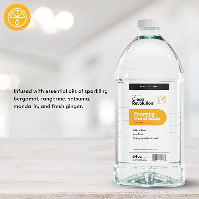 Clean Revolution Foaming Hand Soap Refill Supply Container. Ready to Use - Image 2