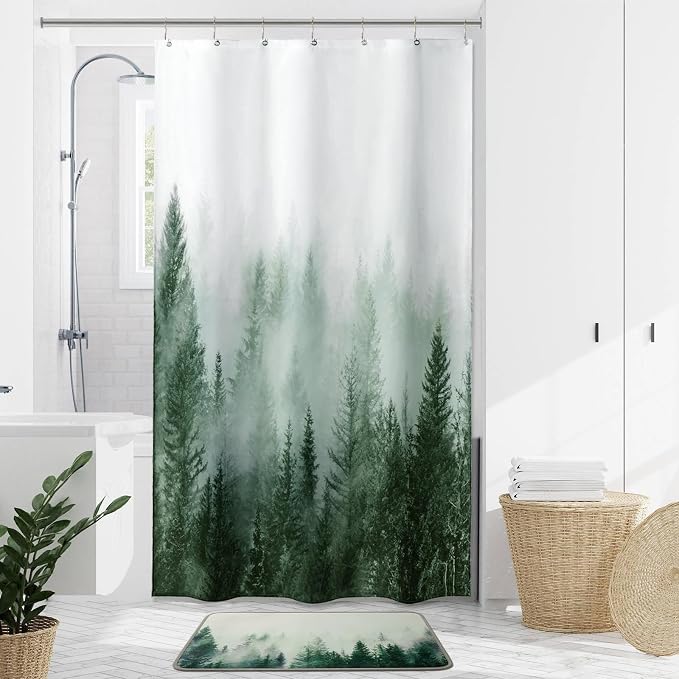 ORTIGIA Misty Forest Stall Shower Curtain - Image 7