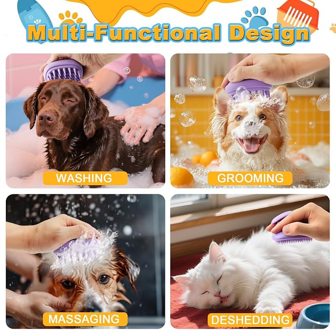 2-in-1 Dog Bath Brush for Grooming & Massage - Image 4
