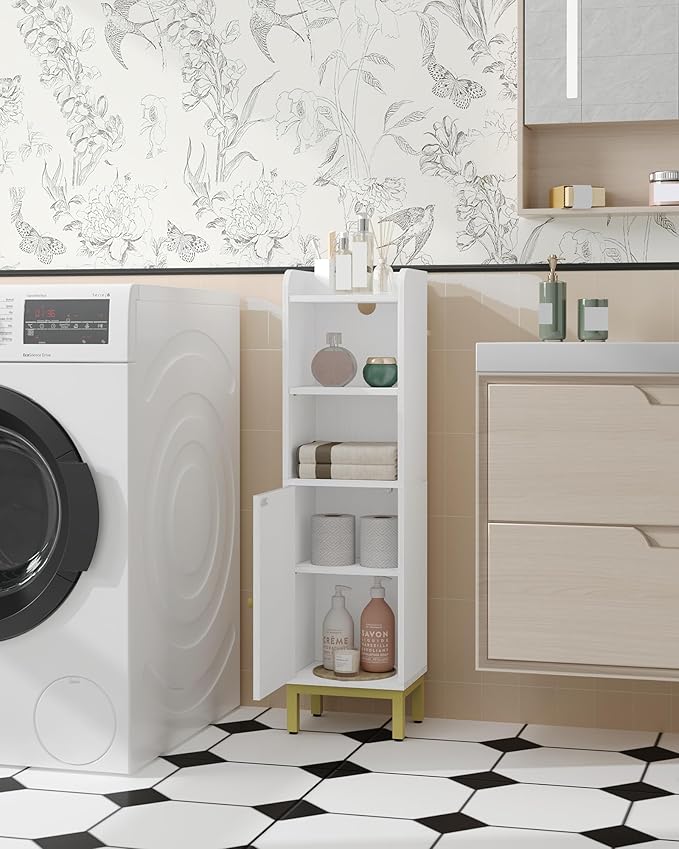 Bathroom Storage Cabinet, Small Corner Floor Cabinet - Image 3