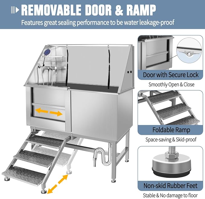 Professional Stainless Steel Dog Bathing Station - Image 3