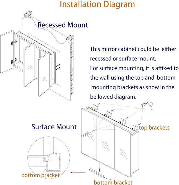 Bathroom Mirror Medicine Cabinet - Image 6