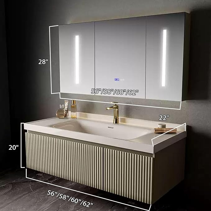 60IN Bathroom Vanity with Sink - Image 7
