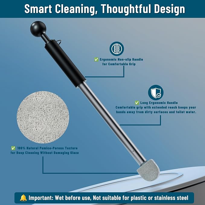 Pumice Stone Toilet Bowl Cleaner, 16.7Inch Toilet Pumice Stone - Image 5