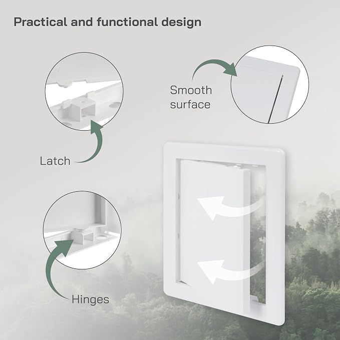 Vent Systems White ABS Plastic Access Panel 6 x 8 Inch - Image 3