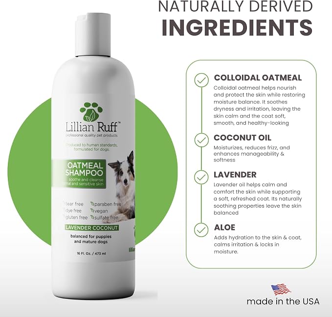 Lillian Ruff PRO Formula Deodorizing Oatmeal Dog Shampoo - Image 4