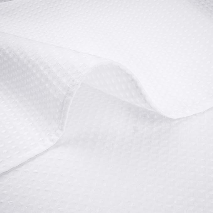 River Dream Stall Heavyweight No Hooks Required Dotted Waffle Weave Shower - Image 5