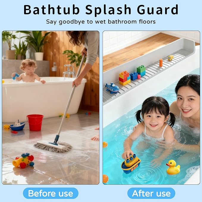 Splash Guard for Bathtub, Bathtub Splash Guard - Image 4