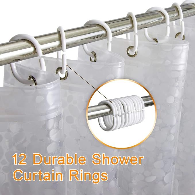 Bostofy EVA 3D Waterproof Shower Curtain Liner, 72”Width x 84”Length - Image 4