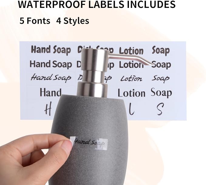 Sandstone Textured Resin Soap Dispenser - Image 5