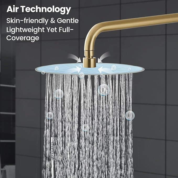 Airuida Shower Fixtures 2 Functions Shower Faucet Set Wall Mounted - Image 6