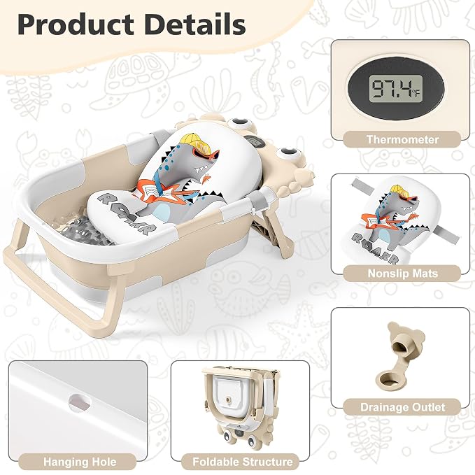 Collapsible Baby Bathtub for Newborns - Image 2