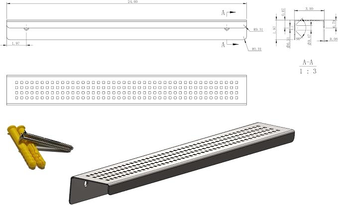 SereneDrains Stainless Steel Matte White Shower Shelf - Image 5