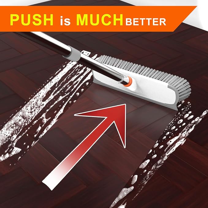 Floor Scrub Brush with Long Handle, Stiff Bristles Deck Brush, BITOPE - Image 5