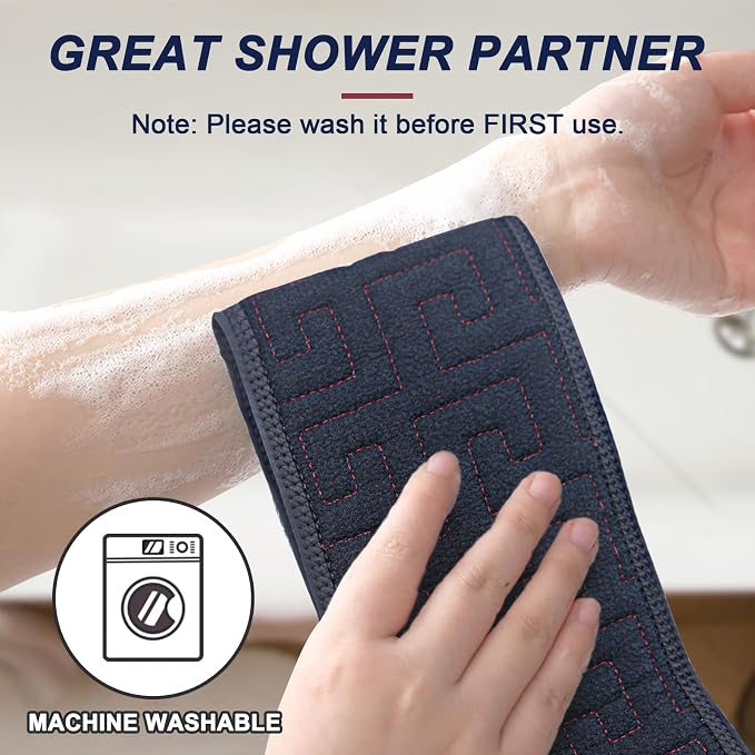 Exfoliating Back Scrubber for Shower, 38 Inches Long Back Exfoliator - Image 6