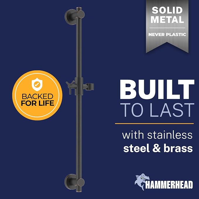 HammerHead Showers Solid Metal 27.5-Inch Shower Slide Bar - Image 2