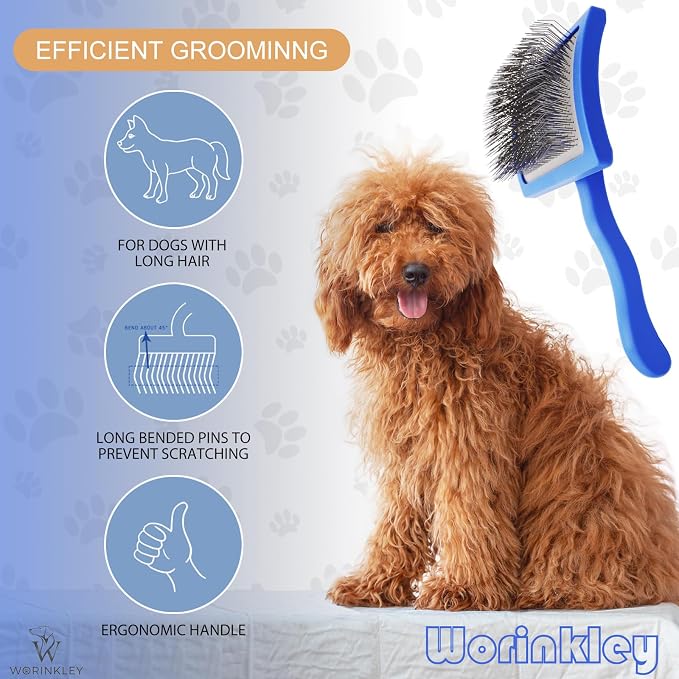 Slicker Brush for Dogs, Professional Pet Doodle Grooming brushes for - Image 4