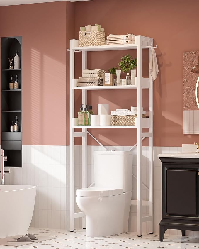 Ecoprsio Over-The-Toilet Storage Rack, 3-Tier Bathroom Organizer Shelf Over - Image 2
