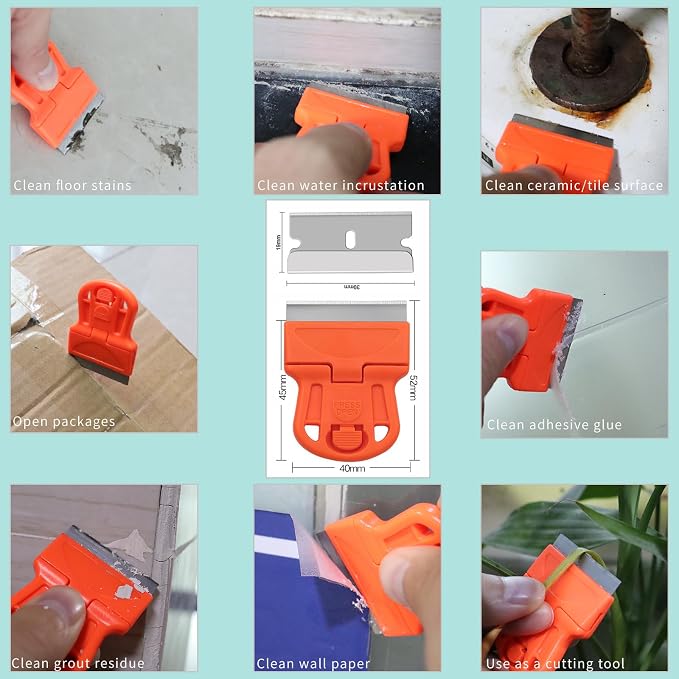V Shape Grout Cleaner Brush Scraper, Stiff Bristle Grout Cleaning Brushes - Image 5