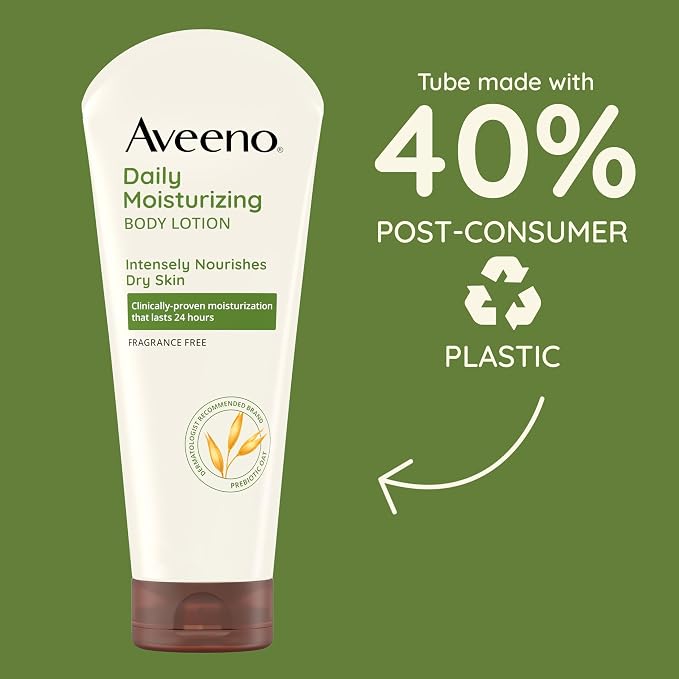 Aveeno Daily Moisturizing Body Lotion, Gentle Lotion Nourishes Dry Skin - Image 3