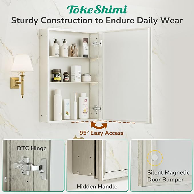 TokeShimi 48 x 32 Mirrored Medicine Cabinets - Image 7
