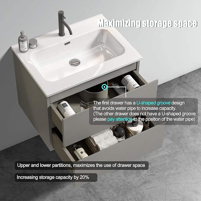 Wall Mounted Floating Bathroom Vanity - Image 2