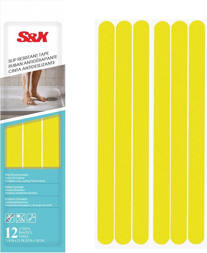 S&X Non Slip Bath Stickers, Gritty Textured Slip-Resistant Treads, 0.75-Inch by by SXProducts