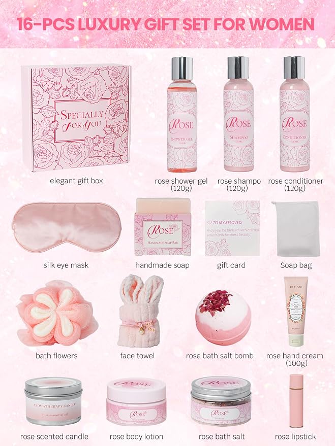 16Pcs Rose Spa Kit - Image 2