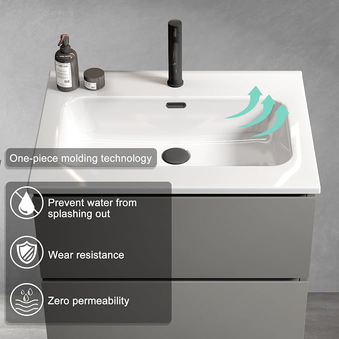 Wall Mounted Floating Bathroom Vanity - Image 3