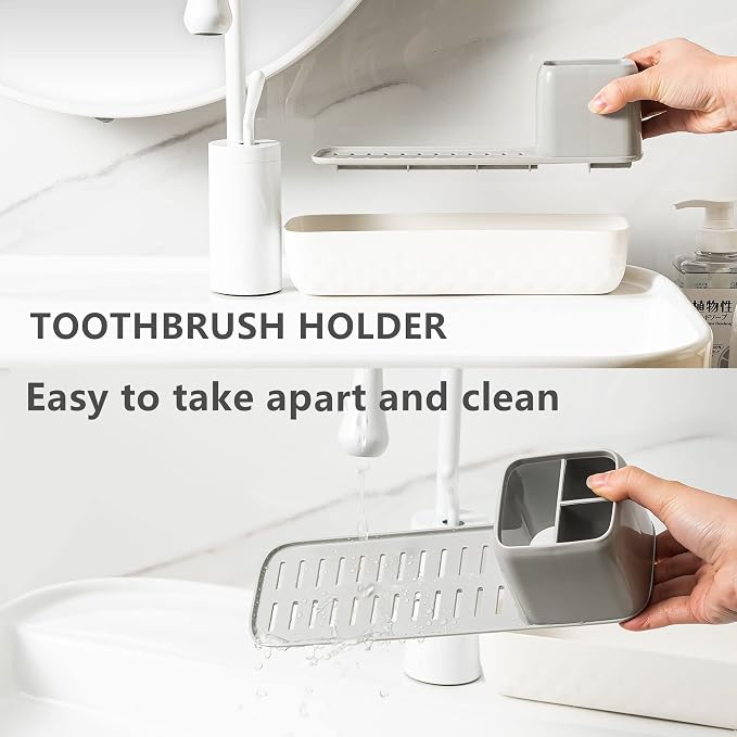 Toothbrush Holder for Bathrooms, Toothbrush Organizer Countertop for Toothbrush - Image 3