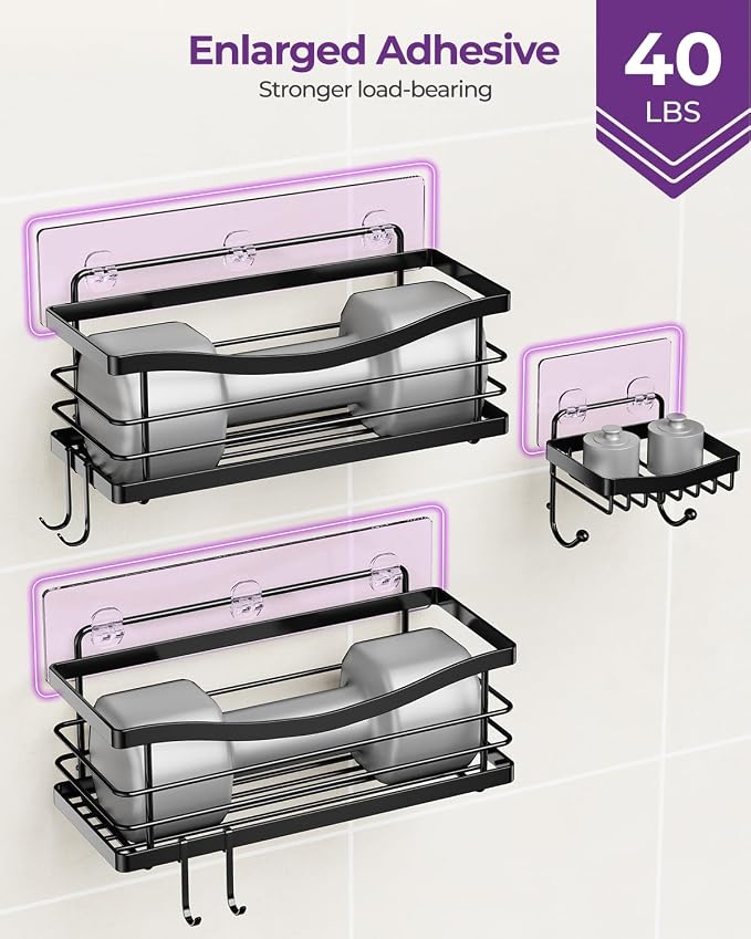 ODesign Shower Caddy 3 Pack-Shower Organizer Shelves Rack Rustproof SUS304 - Image 5