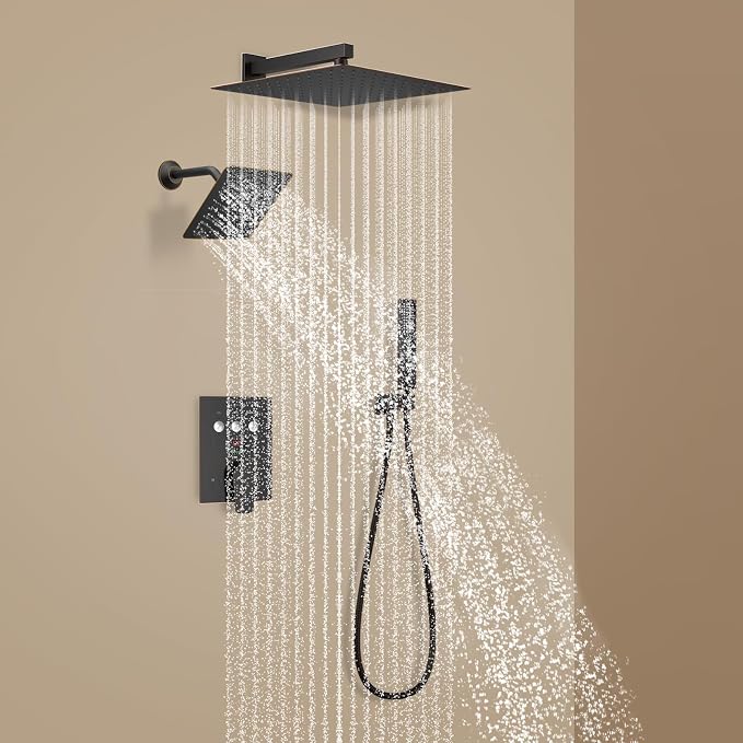 Oil Rubbed Bronze Shower System Digital Display Shower Faucet Set - Image 9