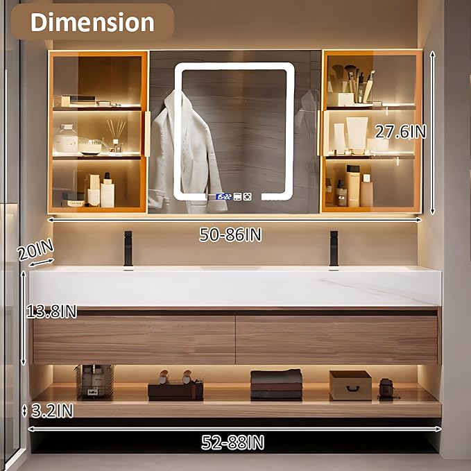 Modern Solid Wood Bathroom Vanity Set - Image 2
