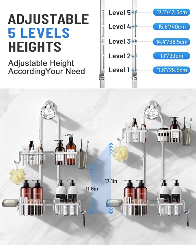 Adjustable Shower Caddy Hanging - Image 4