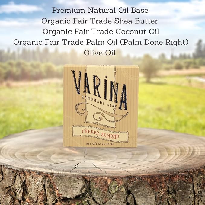 Natural Cherry Almond Bar Soap - Image 2