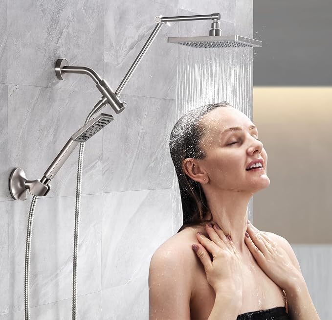 BRIGHT SHOWERS High Pressure Rain Shower Head Combo - Image 7
