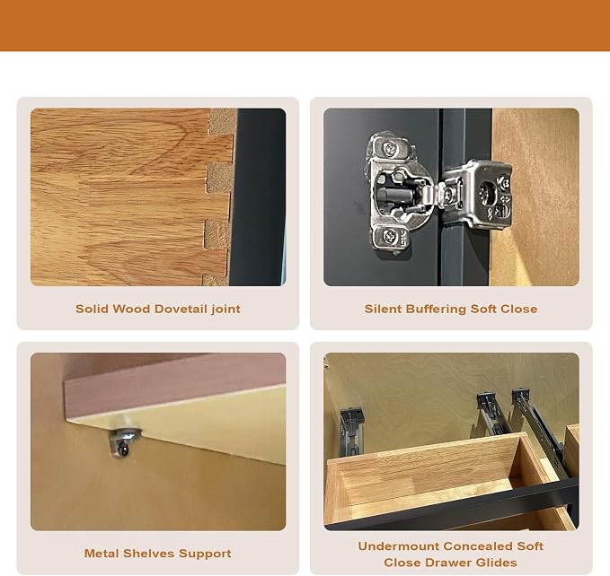 Kitchen Base Cabinet, Sideboard Cabinet, Kitchen Storage Island, 2 Drawers - Image 7