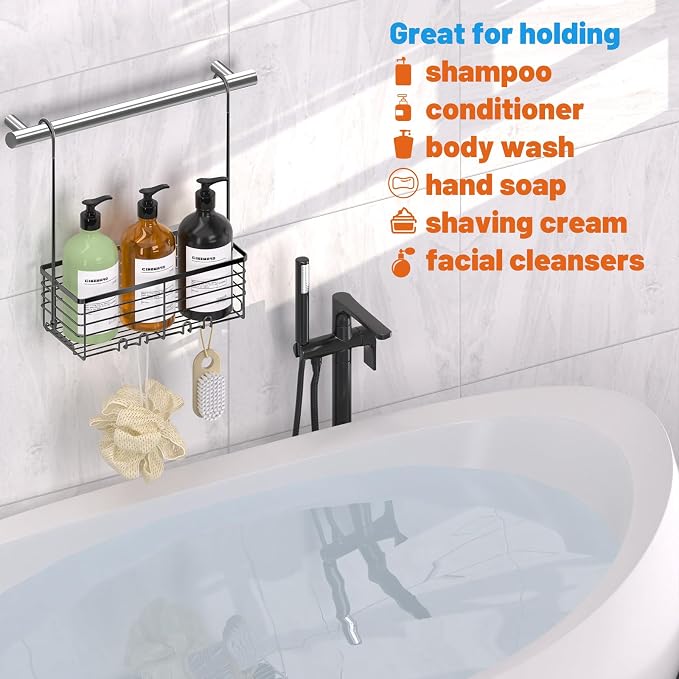 YUOROS Hanging Shower Caddy, Over the Door Shower Organizer Rack 304 Stainless - Image 7