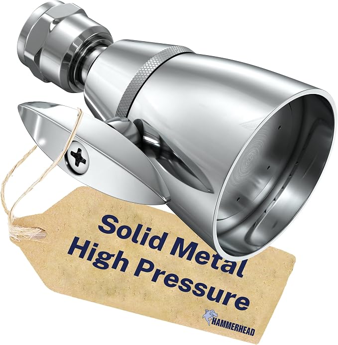 HammerHead Showers® Solid Metal 2 Inch High Pressure Shower Heads by HammerHeadShowers